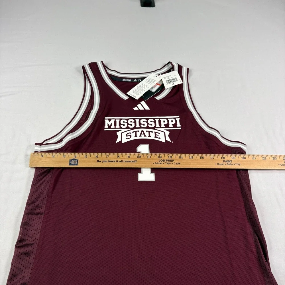 Mississippi State Bulldogs Jersey Mens M Red Adidas Basketball Swingman NCAA NEW